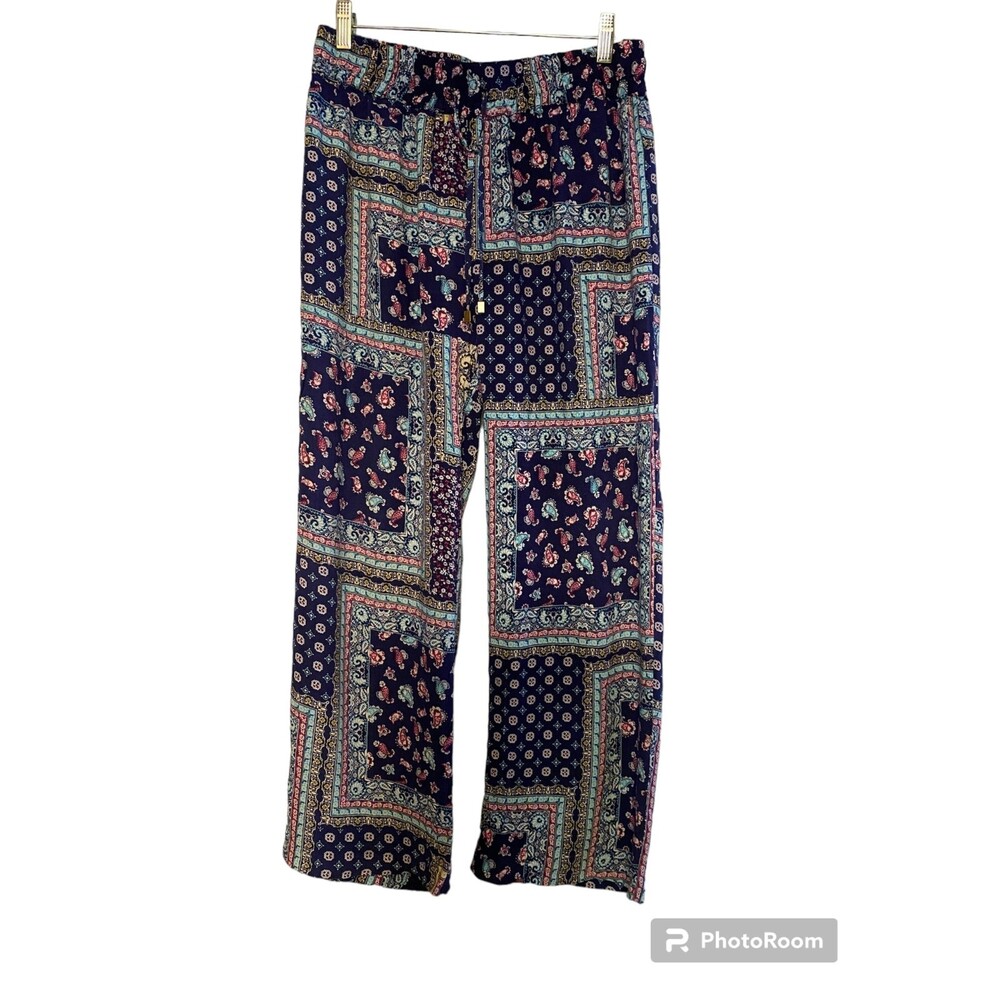 Artisan NY Pants Flowy Boho Fun!  Multi colored.  Wide Leg.